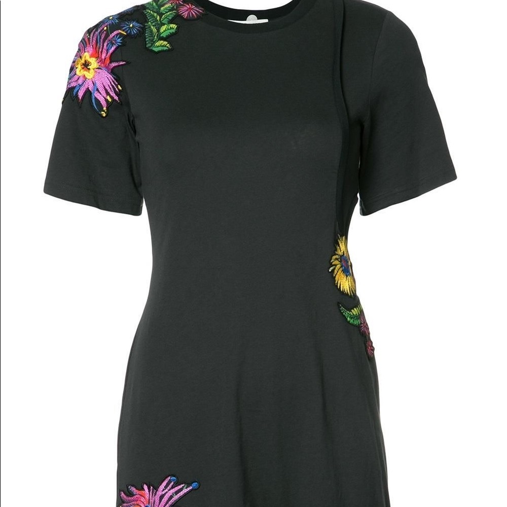 3.1 Phillip Lim Black Floral Cut Out Dress